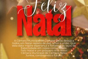 Que o espírito natalino encha cada lar de paz, amor e esperança. A Câmara Municipal de Campos Belos deseja a todos um Natal abençoado e um Ano Novo repleto de conquistas!